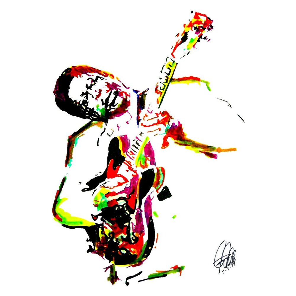 BB King Singer Guitar Blues Music Print Poster Wall Art 18x24